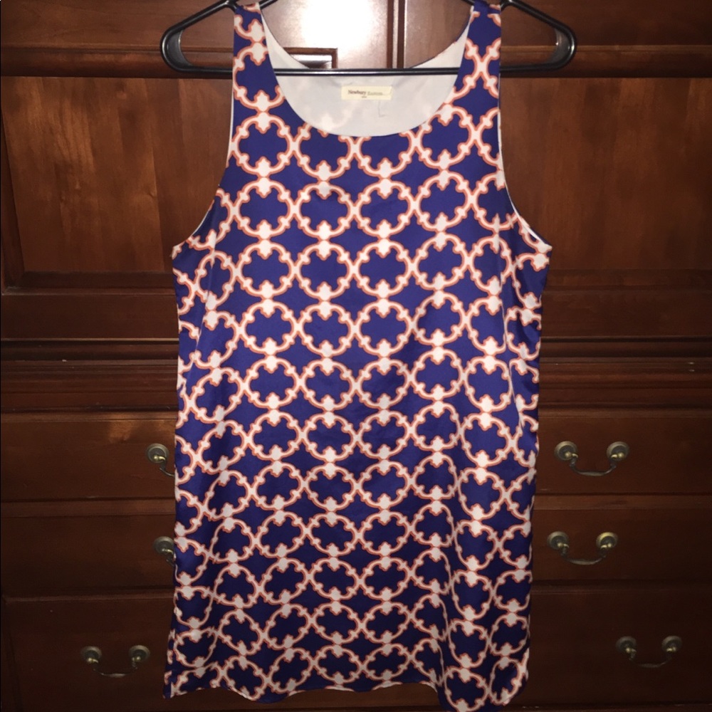 blue and orange dress